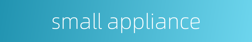 small appliance的同义词