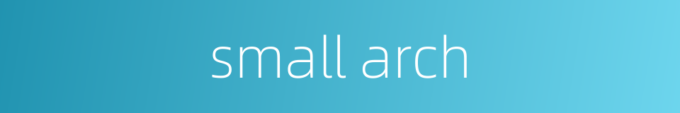 small arch的同义词