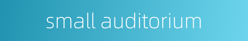small auditorium的同义词