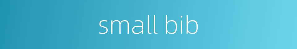 small bib的同义词