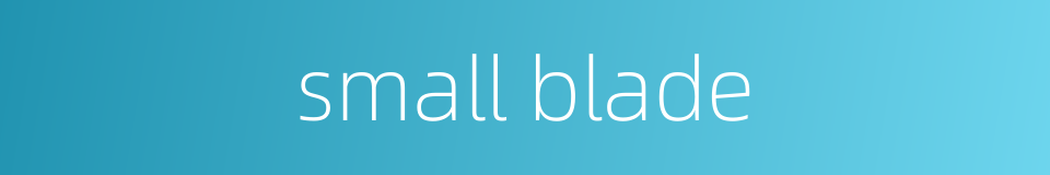 small blade的同义词