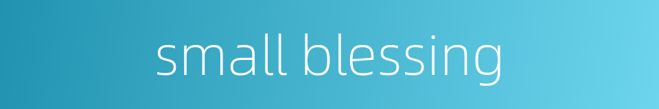 small blessing的同义词