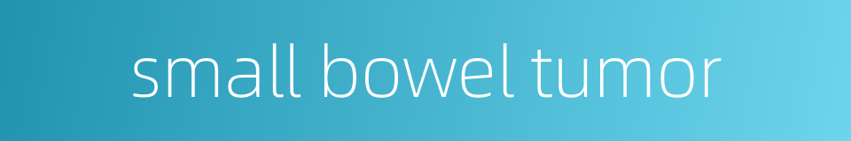small bowel tumor的同义词