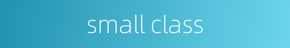 small class的同义词