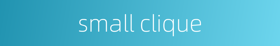 small clique的同义词