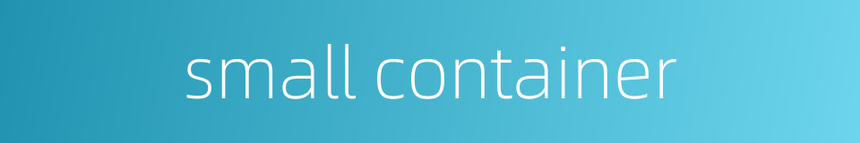 small container的同义词