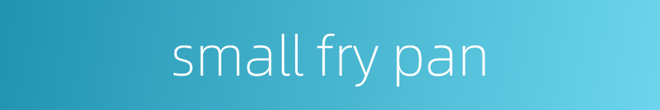 small fry pan的同义词