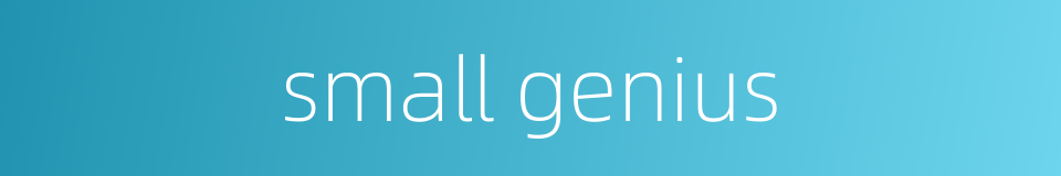 small genius的同义词