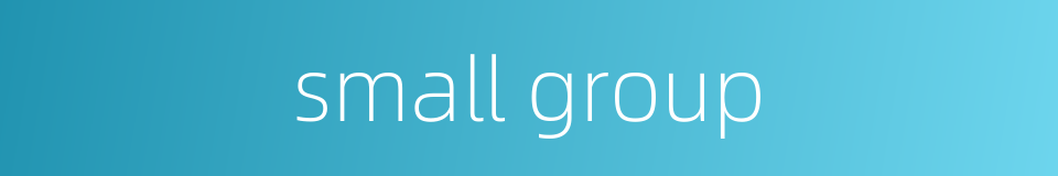 small group的同义词