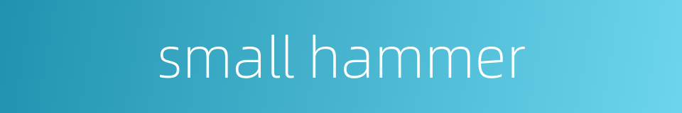 small hammer的同义词