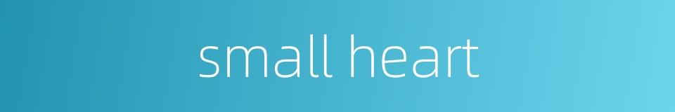 small heart的同义词