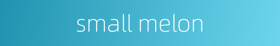small melon的同义词