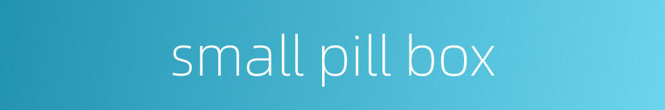 small pill box的同义词