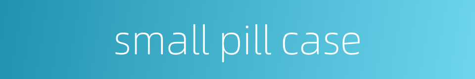 small pill case的同义词