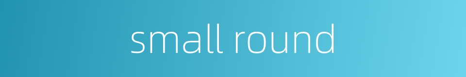 small round的同义词