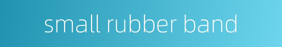 small rubber band的同义词
