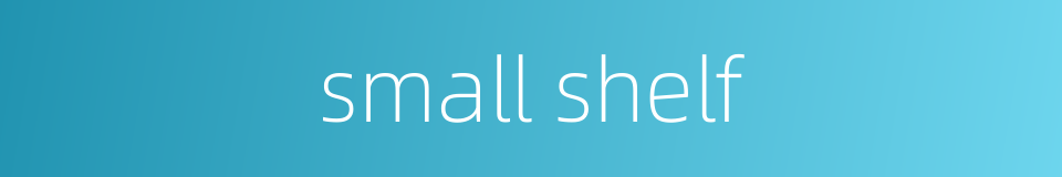 small shelf的同义词