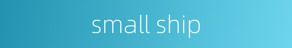 small ship的同义词
