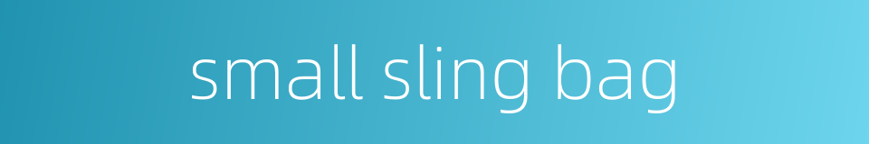 small sling bag的同义词