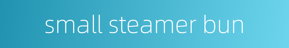 small steamer bun的同义词