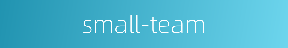 small-team的同义词