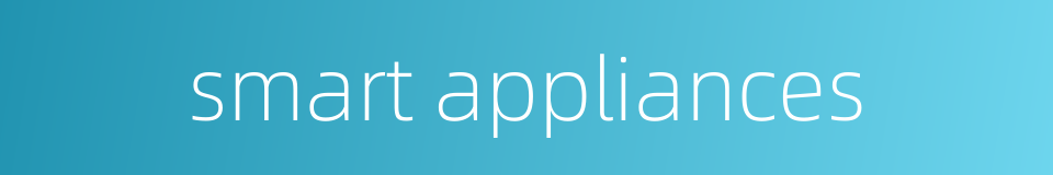 smart appliances的同义词