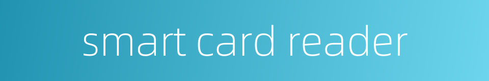 smart card reader的同义词