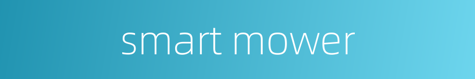smart mower的同义词