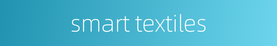 smart textiles的同义词