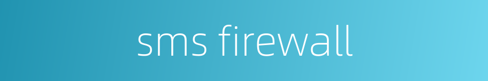 sms firewall的同义词
