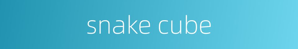 snake cube的同义词