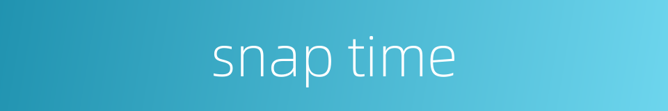 snap time的同义词