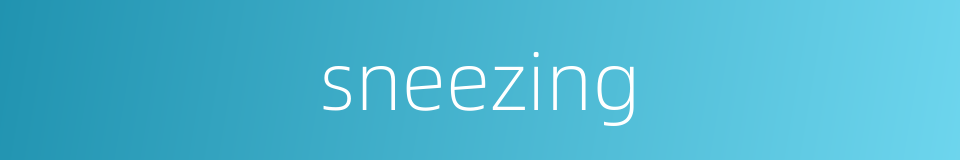 sneezing的同义词