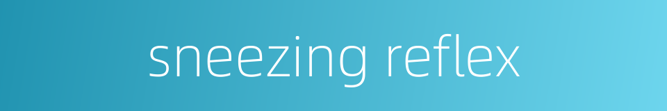 sneezing reflex的同义词