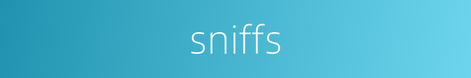 sniffs的同义词