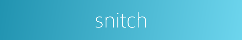 snitch的同义词