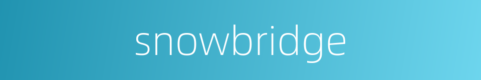 snowbridge的同义词