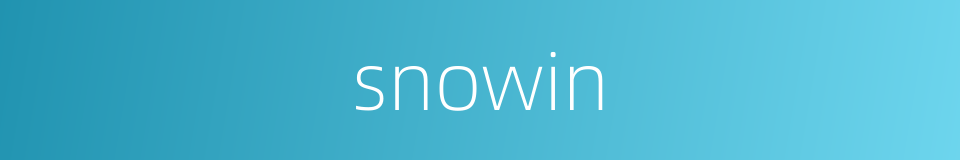 snowin的同义词