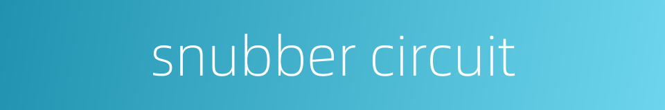 snubber circuit的同义词