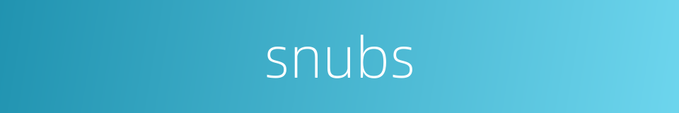 snubs的同义词