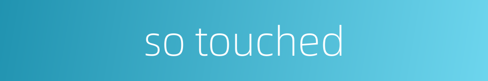 so touched的同义词