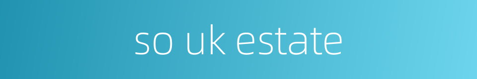 so uk estate的同义词