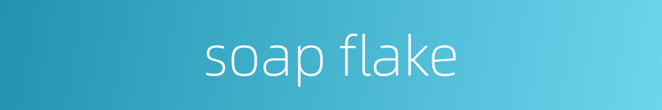 soap flake的同义词
