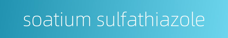 soatium sulfathiazole的同义词