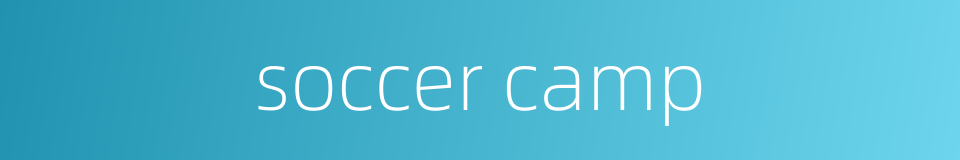 soccer camp的同义词