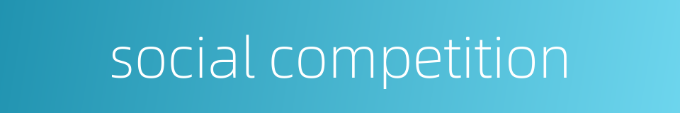 social competition的同义词