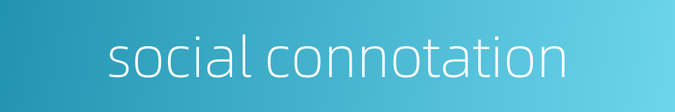social connotation的同义词