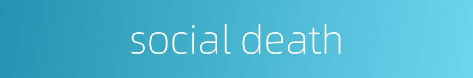 social death的同义词