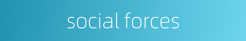 social forces的同义词