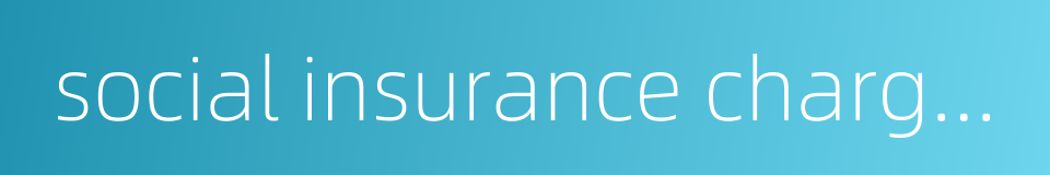 social insurance charges的同义词